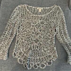 Crochet silver blouse